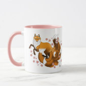 Red Fox Schwanzes Kitsune Kasai Tasse (Links)
