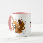 Red Fox Schwanzes Kitsune Kasai Tasse (Vorderseite Links)