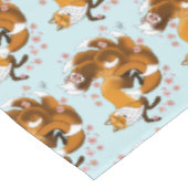 Red Fox Schwanzes Kitsune Kasai Tischdecke (Schrägansicht)