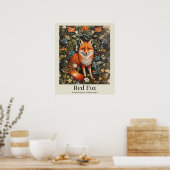Red Fox Scientific Name Wildlife Poster (Küche)