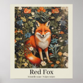 Red Fox Scientific Name Wildlife Poster (Vorne)