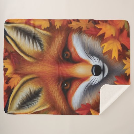 Red Fox Sherpa Blanket Sherpadecke (Vorderseite (Horizontal))