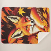Red Fox Sherpa Blanket Sherpadecke (Vorderseite (Horizontal))