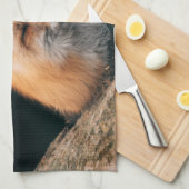 Red Fox Sleeping Geschirrtuch (Viertel Falte)