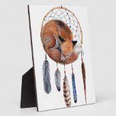 Red Fox Sleeping on Dreamcatcher Fotoplatte (Seite)
