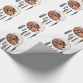 Red Fox Sleeping on Dreamcatcher Geschenkpapier (Ecke)