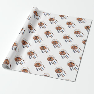 Red Fox Sleeping on Dreamcatcher Geschenkpapier