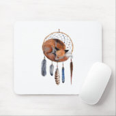 Red Fox Sleeping on Dreamcatcher Mousepad (Mit Mouse)
