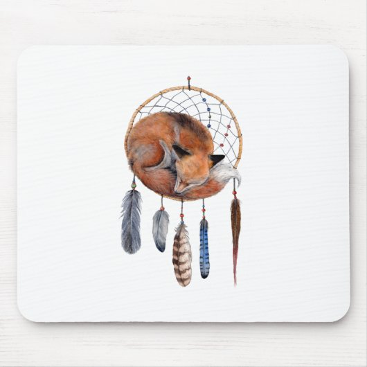 Red Fox Sleeping on Dreamcatcher Mousepad (Vorne)