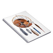 Red Fox Sleeping on Dreamcatcher Notizblock (Rechte Seite)