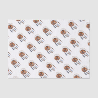 Red Fox Sleeping on Dreamcatcher Seidenpapier