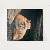 Red Fox Sleeping Wandteppich (Vorderseite (Horizontal))