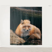 Red Fox Sleeping Wandteppich (Vorderseite)