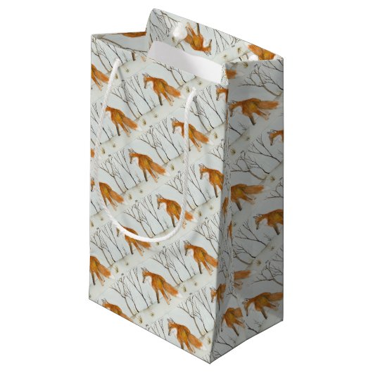 Red Fox small gift bag Kleine Geschenktüte (Vorderseite Schrägansicht)