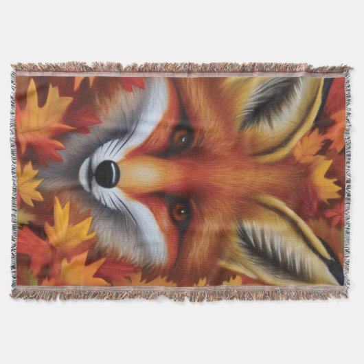 Red Fox Throw Blanket Decke (Vorderseite)