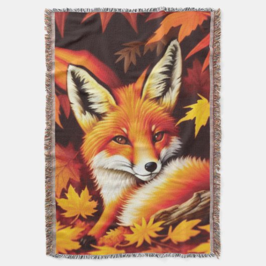 Red Fox Throw Blanket Decke (Vorderseite Vertikal)