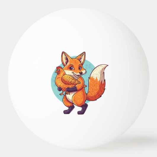 Red fox tischtennisball (Rückseite)