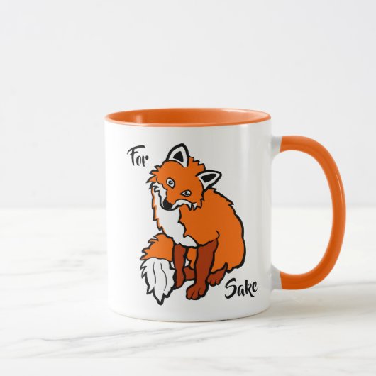 Red Fox, um lustig, anpassbar Tasse (Rechts)