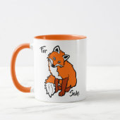 Red Fox, um lustig, anpassbar Tasse (Links)