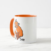 Red Fox, um lustig, anpassbar Tasse (Vorderseite Links)