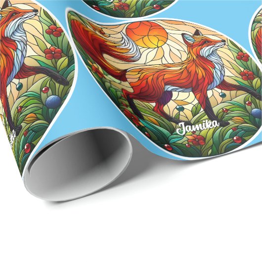 Red Fox und Sun Geschenkpapier (Rolleneckpunkt)