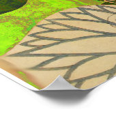 RED FOX UNTER DEN GRÜNEN BLÄTTER UND FOLIAGE POSTER (Ecke)