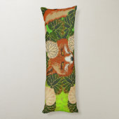 RED FOX UNTER DEN GRÜNEN BLÄTTER UND FOLIAGE SEITENSCHLÄFERKISSEN (Rückseite (Vertikal))