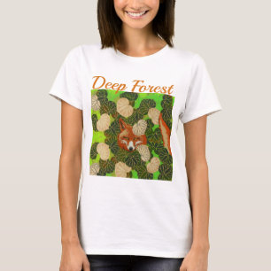 RED FOX UNTER DEN GRÜNEN BLÄTTER UND FOLIAGE T-Shirt