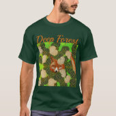 RED FOX UNTER DEN GRÜNEN BLÄTTER UND FOLIAGE T-Shirt (Vorderseite)