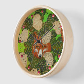 RED FOX UNTER DEN GRÜNEN BLÄTTER UND FOLIAGE UHR (Winkel)