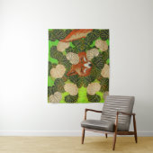 RED FOX UNTER DEN GRÜNEN BLÄTTER UND FOLIAGE WANDTEPPICH (Beispiel)