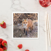 Red Fox up nah und persönlich Serviette (Beispiel)