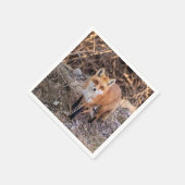 Red Fox up nah und persönlich Serviette (Ecke)