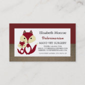 Red Fox, Veterinär, Veterinärdienst Visitenkarte (Vorderseite)