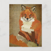 Red Fox Vintage Postkarte (Vorderseite)