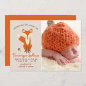 Red Fox | Waldland-Foto - Geburtsankündigung Ankündigung (Vorne/Hinten)