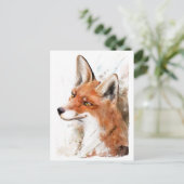 Red Fox Wall Art Postkarte (Stehend Vorderseite)