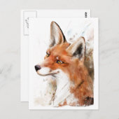 Red Fox Wall Art Postkarte (Vorne/Hinten)