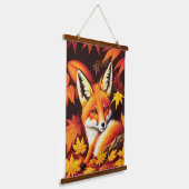 Red Fox Wall Tapestry Wandteppich Mit Holzrahmen (Gewinkelt)