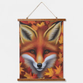 Red Fox Wall Tapestry Wandteppich Mit Holzrahmen (Vorderseite)