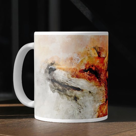 Red Fox Watercolor Portrait 01 Kaffeetasse