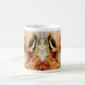 Red Fox Watercolor Portrait 01 Kaffeetasse (Mittel)