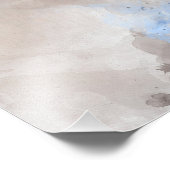 Red Fox Watercolor Portrait 02 Fotodruck (Ecke)