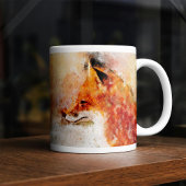 Red Fox Watercolor Portrait 03 Kaffeetasse