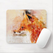Red Fox Watercolor Portrait 03 Mousepad (Mit Mouse)