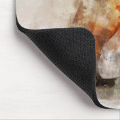 Red Fox Watercolor Portrait 04 Mousepad (Ecke)