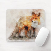 Red Fox Watercolor Portrait 04 Mousepad (Mit Mouse)