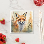 Red Fox Watercolor Serviette (Beispiel)