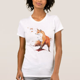 Red Fox Watercolor T-Shirt