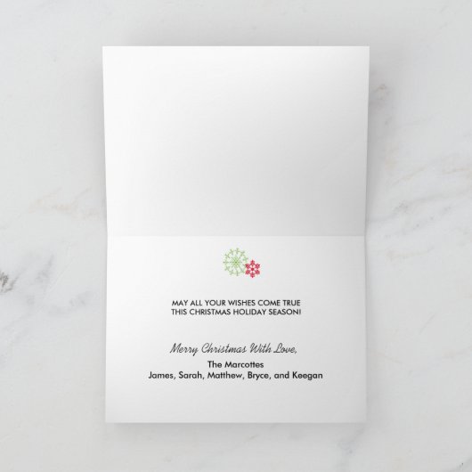 Red Fox Weihnachtskarte Feiertagskarte (Innenseite)